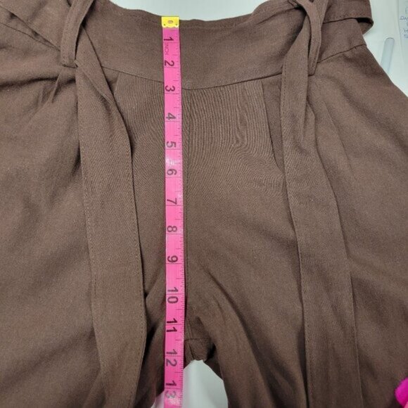 Capris Cotton Culottes, Wide Leg Capri Pants with colorful Floral Applique-NEW - Picture 11 of 12